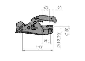 Tegning Kuglekobling AK301 Ø50
