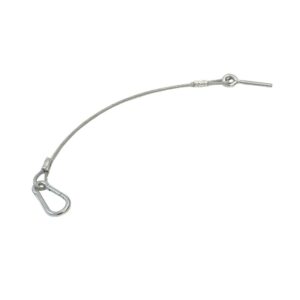 Wire med karabinhage L=410 mm