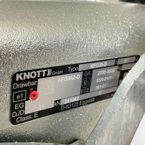 Påløb Knott KFG 35-D – Ifor Williams - Billede 4