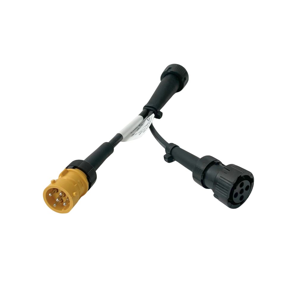 Adapter 2x5pol bajonetstik med udgang - Aspöck